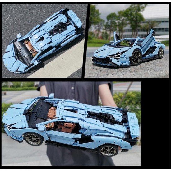 Mould king 13056s lamborghini sian blue 07