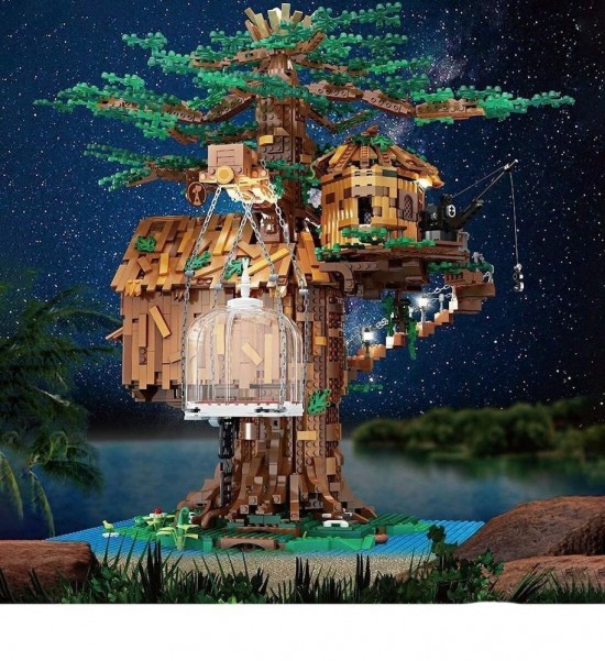 Mould king 16033 novatown boomhut met verlichting008