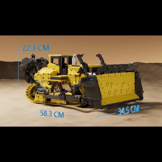 Mould king 17049 liebherr pr766 op afstand bestuurbare bulldozerbouwset 001