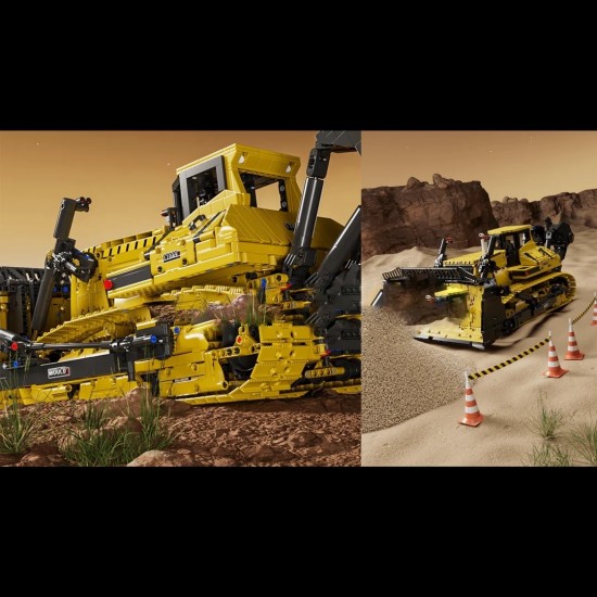 Mould king 17049 liebherr pr766 op afstand bestuurbare bulldozerbouwset 007