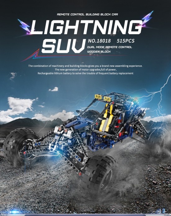 Mould king 18018 lighting racing off road buggy 008