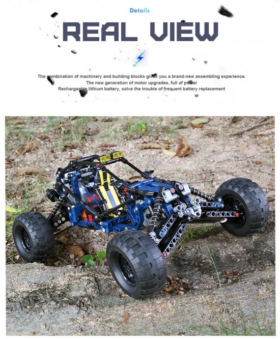 Mould king 18018 lighting racing off road buggy 011