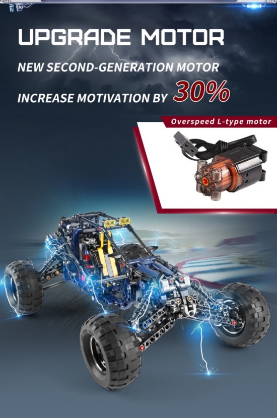 Mould king 18018 lighting racing off road buggy 013