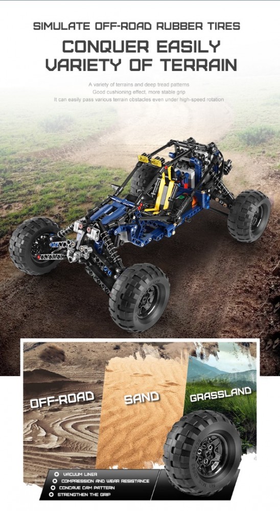 Mould king 18018 lighting racing off road buggy 014