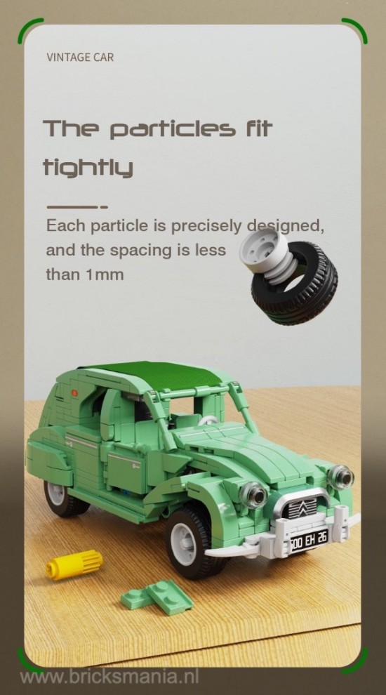 Sembo 705500 2cv retro  groen4 0