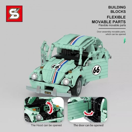 Sembo s 8411   volkswagen kever mintgroen 006